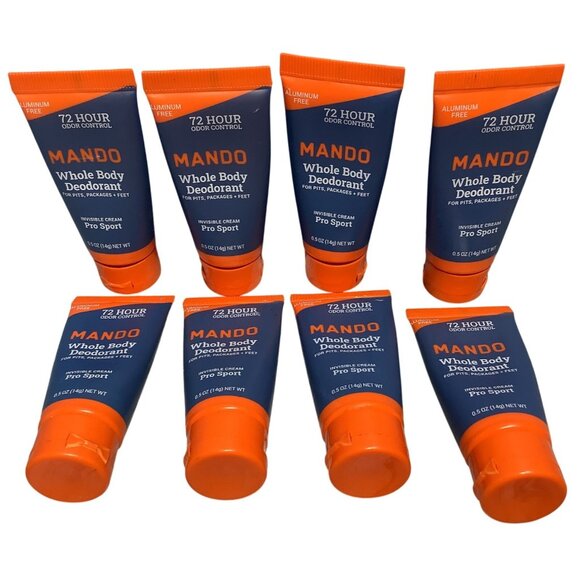 8Mando Whole Body Deodorant Pro Sport 72 Hour Odor Control Invisible Cream .5oz - Picture 1 of 3